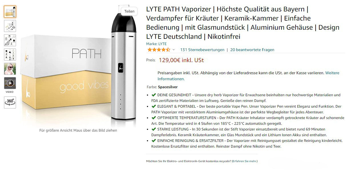 Lyte-Path-Vaporizer-Tester-Bewertungen-Amazon Amazon-Path-Vaporizer-Erfahrung